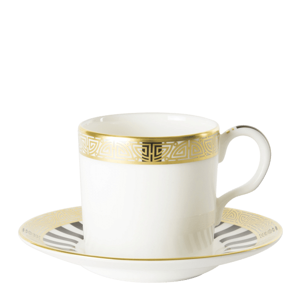 Satori Black Fine Bone China Coffee Cup and Saucer
