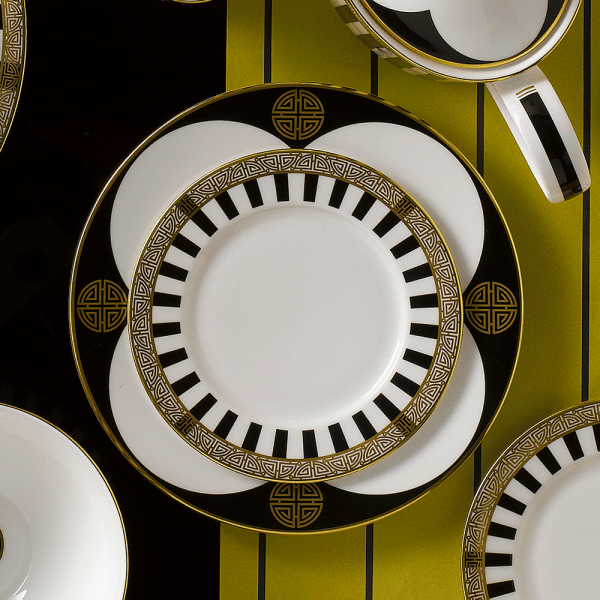 Satori Black Fine Bone China Plate