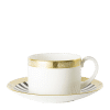 Satori Black Fine Bone China Teacup and Saucer