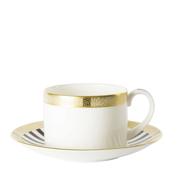 Satori Black Fine Bone China Teacup and Saucer