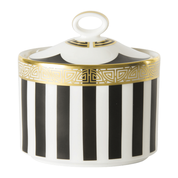 Satori Black Fine Bone China Covered Sugar