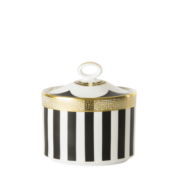 Satori Black Fine Bone China Covered Sugar