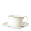 Satori Pearl and Silver Fine Bone China Teacup and Saucer