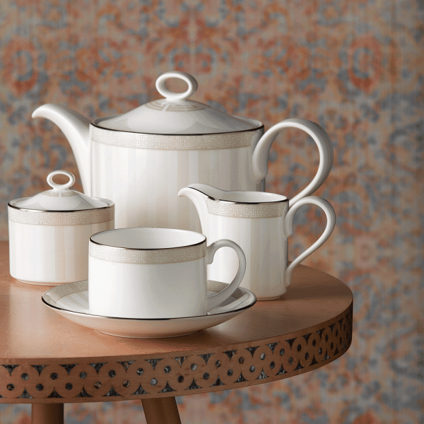 Satori Pearl and Silver Fine Bone China Teaset