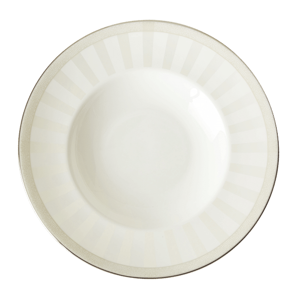 Satori Pearl and Silver Fine Bone China Pasta Bowl