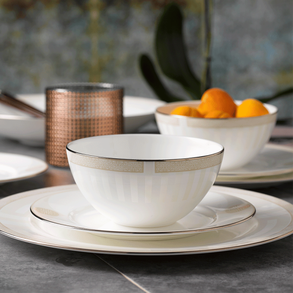 Satori Pearl and Silver Fine Bone China Dinner Set