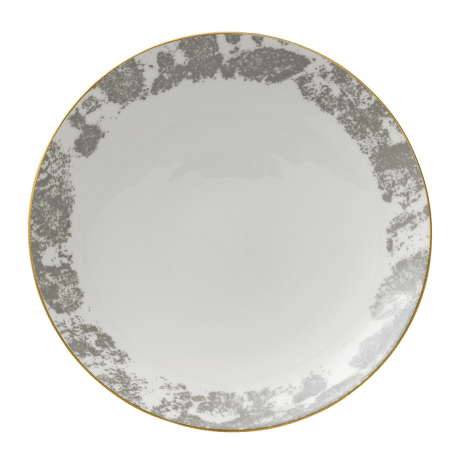 Crushed Velvet Grey Coupe Bowl (22.5cm) Product Image