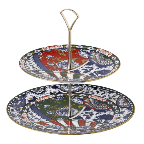 Victorias Garden Fine Bone China Cake Stand