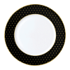 Fine bone china black and gold charger plate