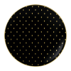 Fine bone china black and gold side plate