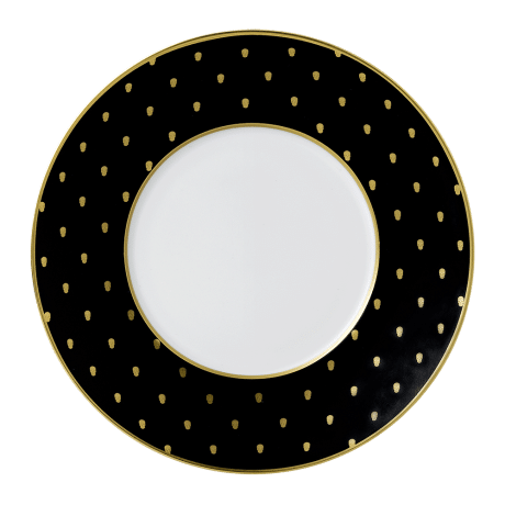 Fine bone china black and gold coffee saucer