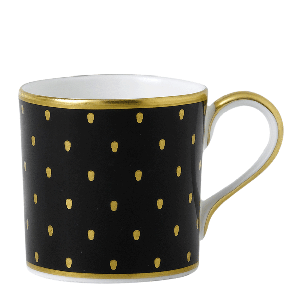 Fine bone china black and gold coffee cup