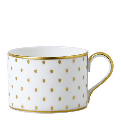 Fine bone china white and gold tea cup