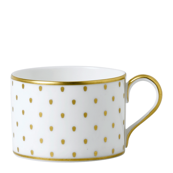 Fine bone china white and gold tea cup