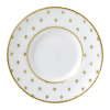 Fine bone china white and gold tea saucer