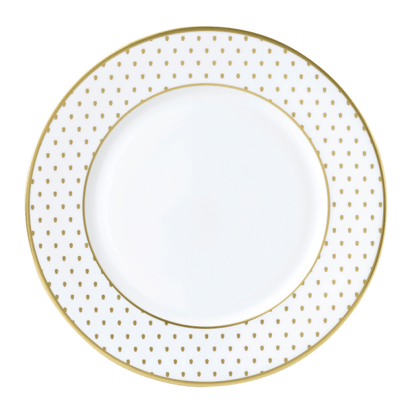 Fine bone china white and gold charger plate
