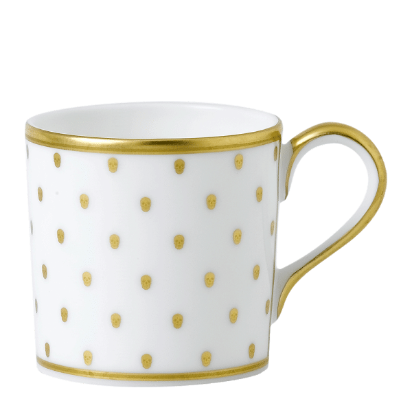 Fine bone china white and gold coffee cup