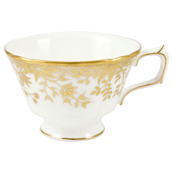 Arboretum Teacup Fine Bone China Tableware White and Gold