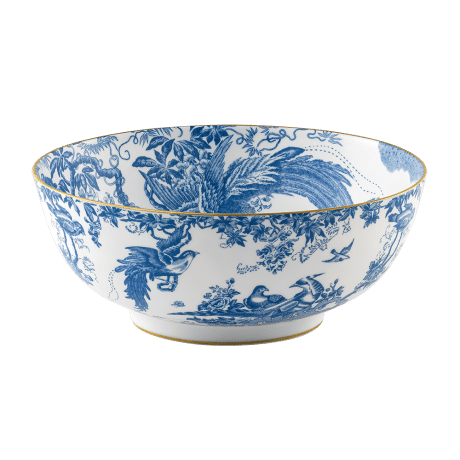Aves Blue Fine Bone China Salad Bowl