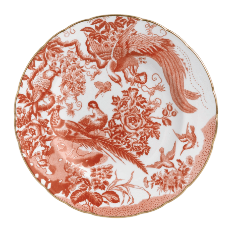Aves Red Fine Bone China Dinner Plate