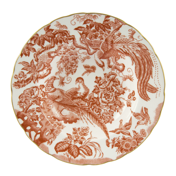 Aves Red Fine Bone China Rim Soup