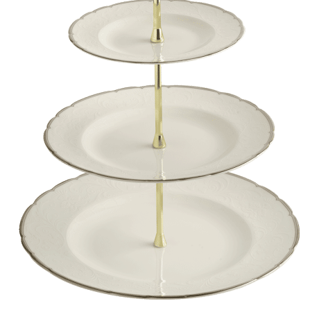 Darley Abbey Pure Gold Three Tier Cake Stand (34cm) Product Image