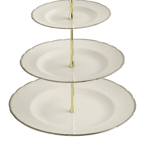 Darley Abbey Pure Gold Three Tier Cake Stand (34cm) Royal Crown Derby