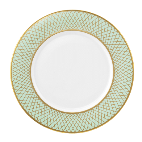 Majestic fine bone china tableware green and gold charger plate