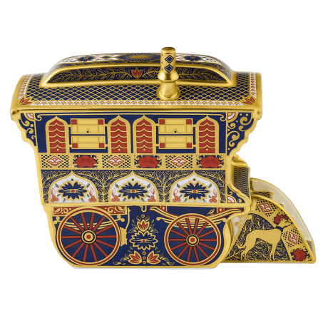 Fine bone china paperweight vardo wagon