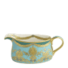 Turquoise Palace Green and Gold Fine Bone China Sauce Boat