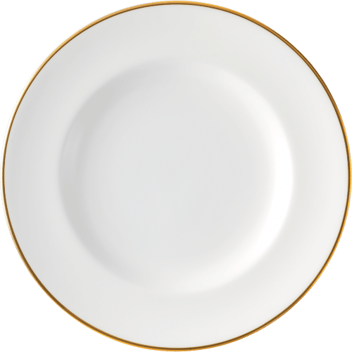 White and gold fine bone china salad plate