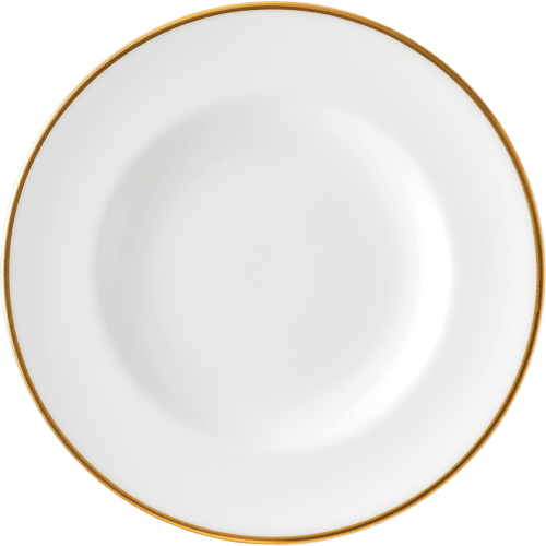 White and gold fine bone china side plate