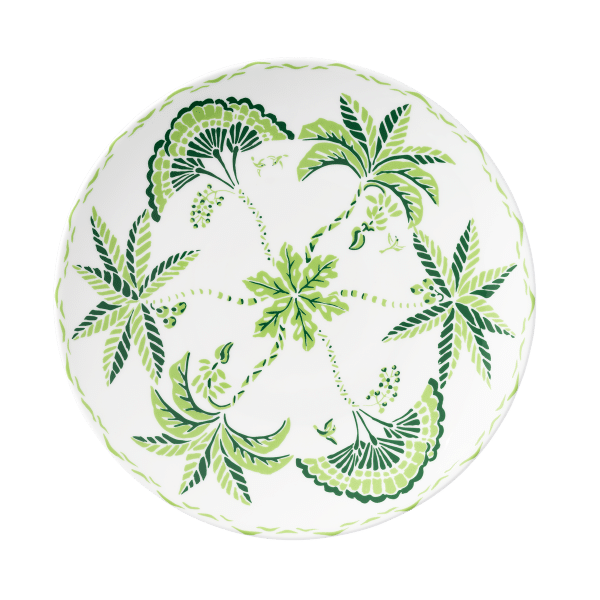 Calypso Green and White Fine Bone China Dinner Plate