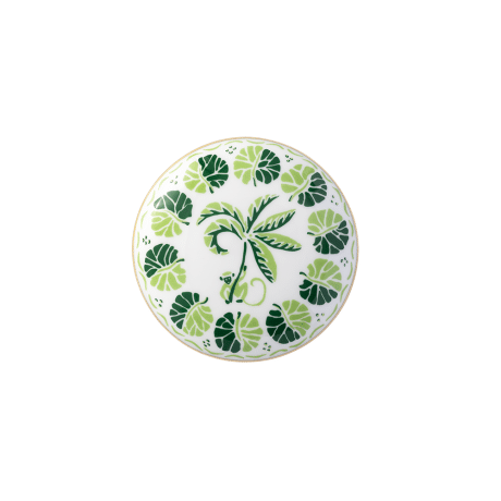 Calypso Green and White Fine Bone China trinket box