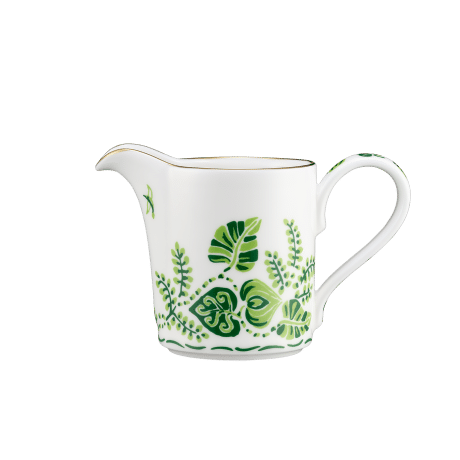 Calypso Green and White Fine Bone China Cream Jug