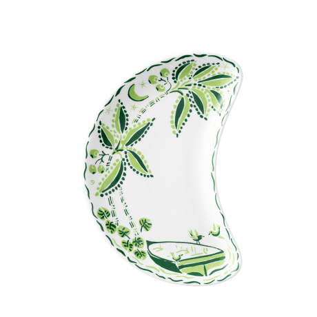 Calypso Green and White Fine Bone China Salad Plate