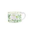 Calypso Green and White Fine Bone China Teacup