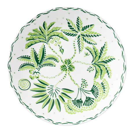 Calypso Green and White Fine Bone China Charger Plate