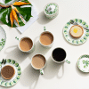 Calypso Green and White Fine Bone China Mugs