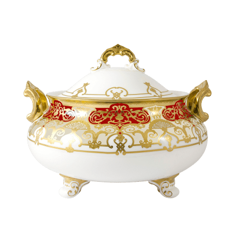 Heritage Red and Gold Luxury Fine Bone China