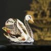 Old Imari Solid Gold Band Swan Paperweight