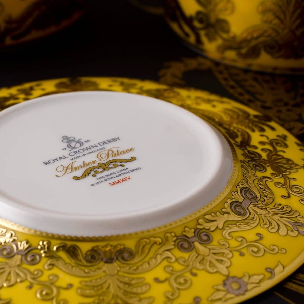 Amber Palace Yellow and Black Fine Bone China Tableware