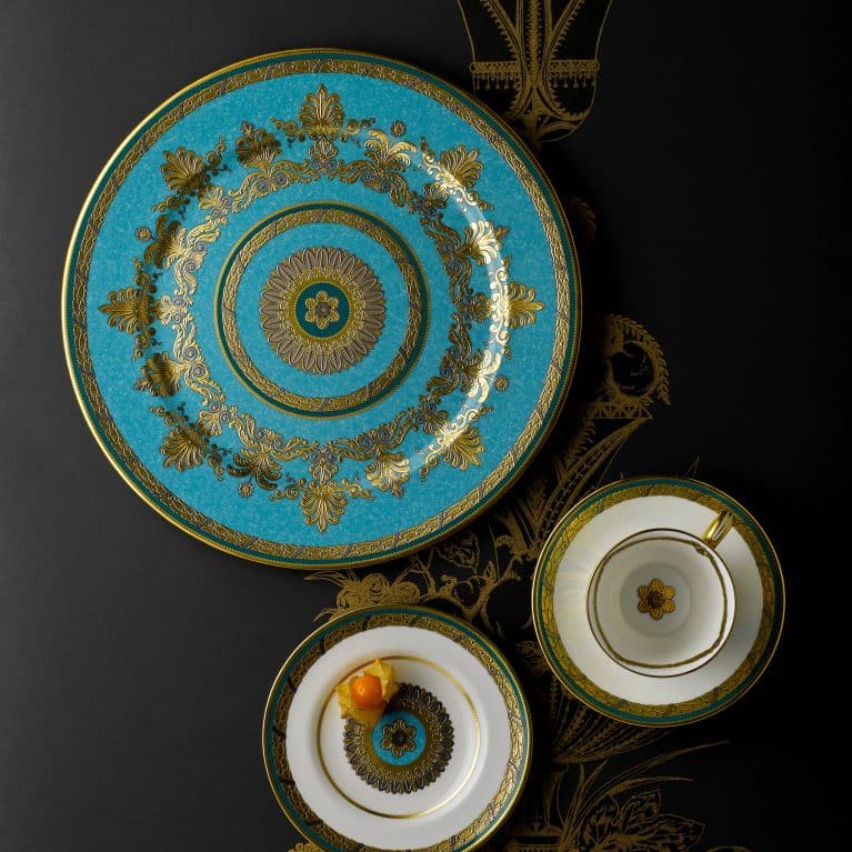Blue and Gold Fine Bone China Tableware