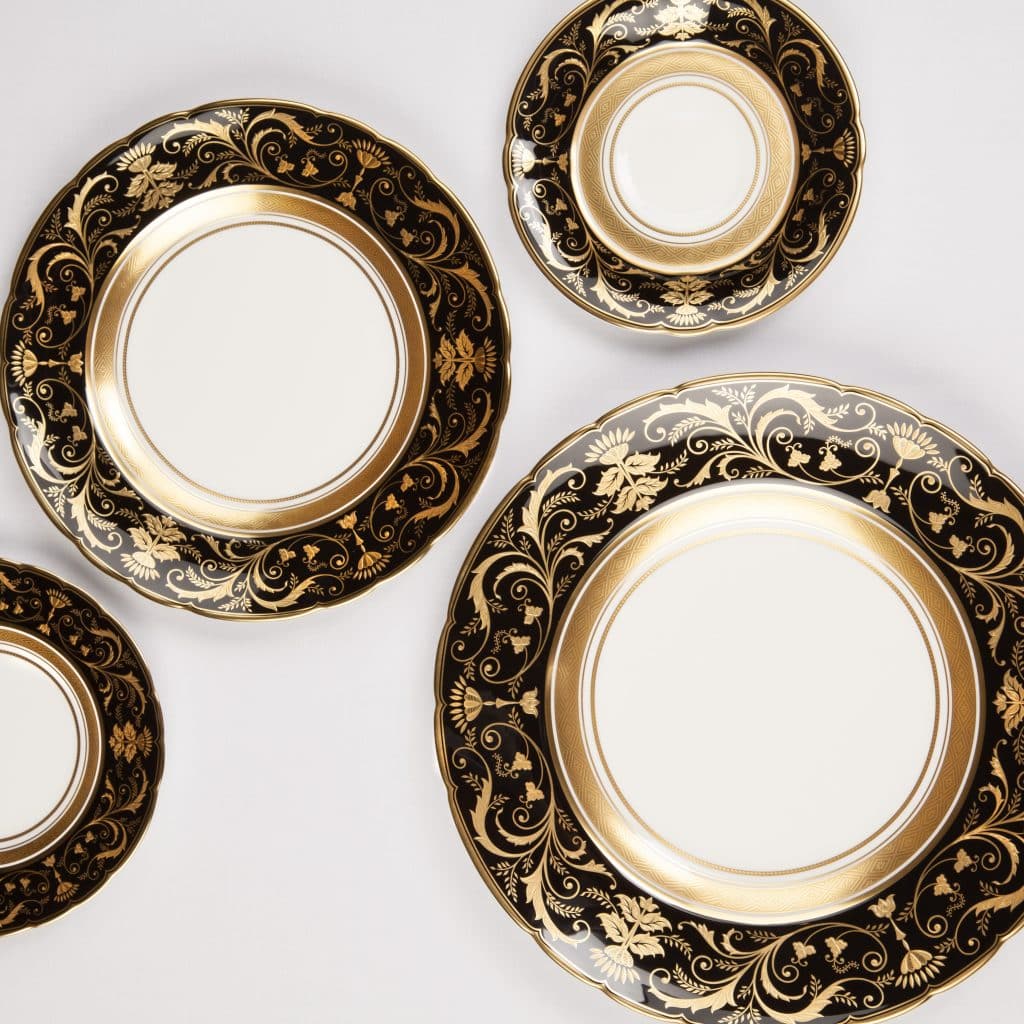 Black and Gold Regency Tableware