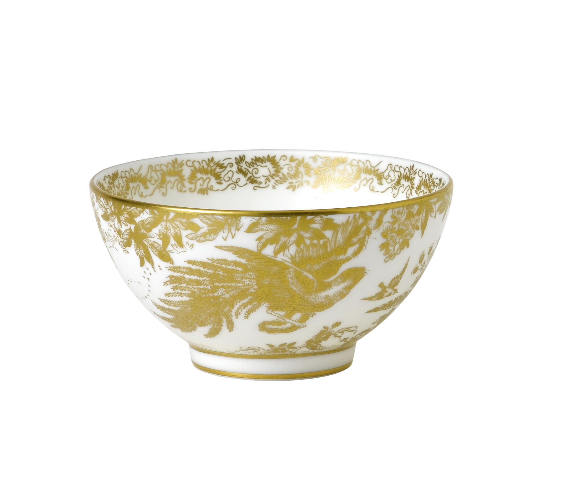 Aves Gold Rice Bowl (11.5cm) Royal Crown Derby