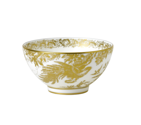 Aves Gold Fine Bone China Rice Bowl