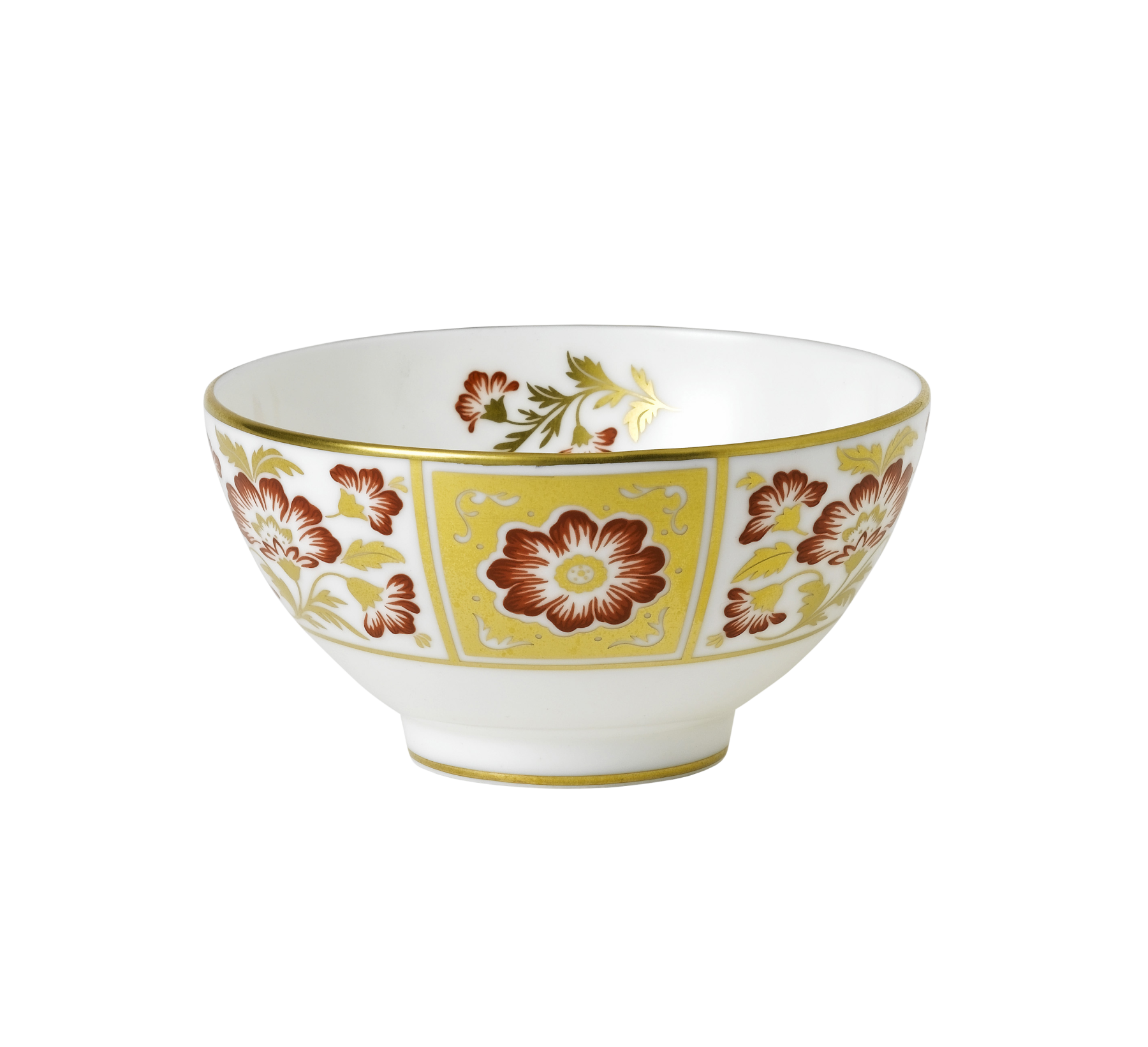 Derby Panel Red Rice Bowl (11.5cm) Royal Crown Derby