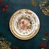Christmas Holiday Bouquet Accent Plate