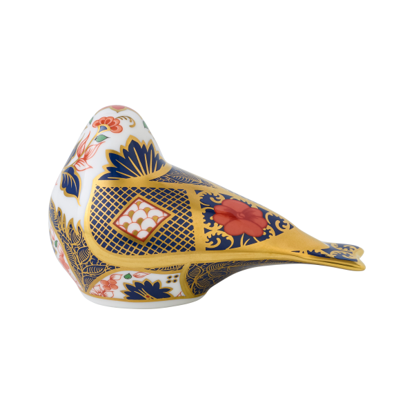 Old Imari Solid Gold Band Goldfinch Paperweigh