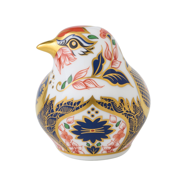 Old Imari Solid Gold Band Goldfinch Paperweight